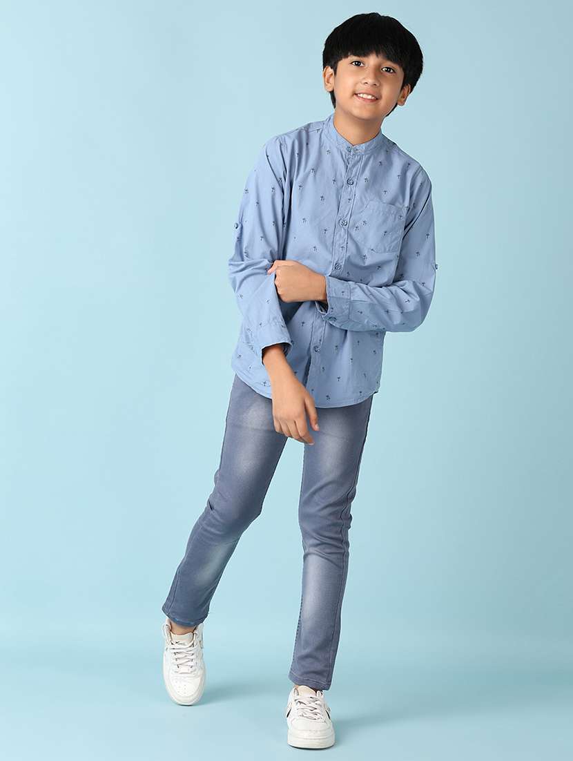 boys printed long sleeve casual shirt - 21501946 -  Standard Image - 4