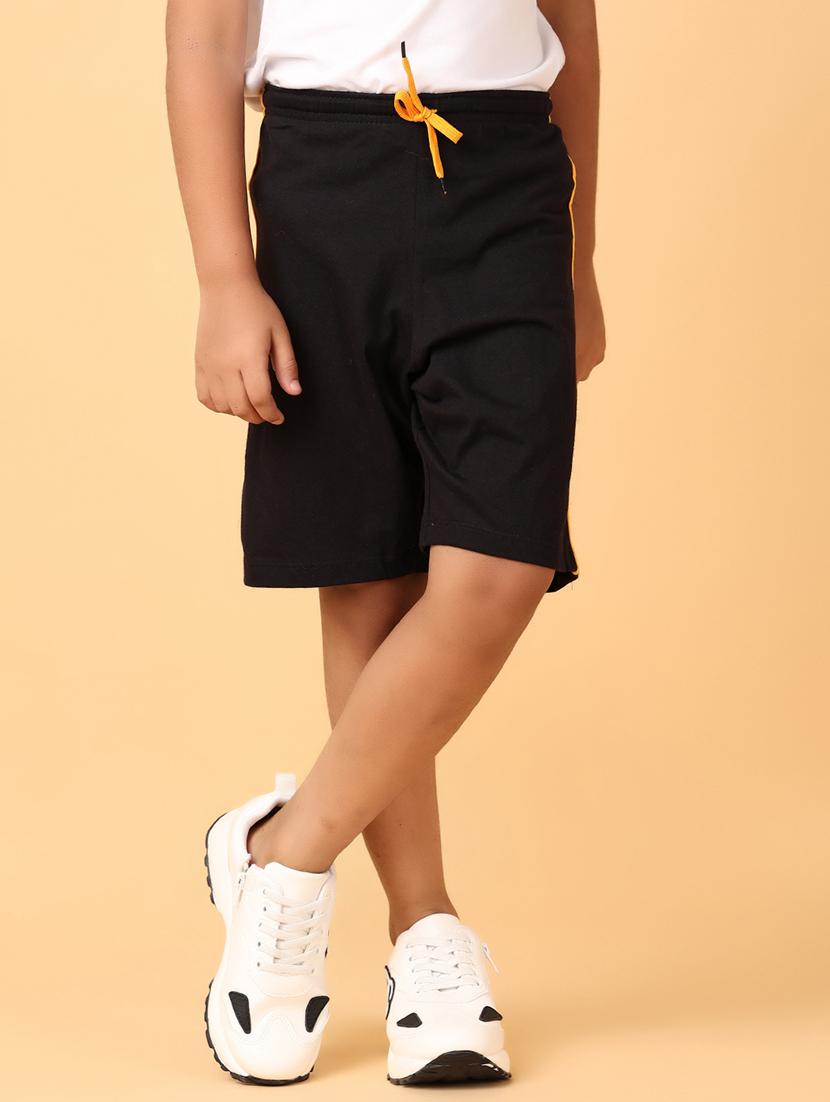 boys black solid shorts - 21502286 - Standard Image - 1