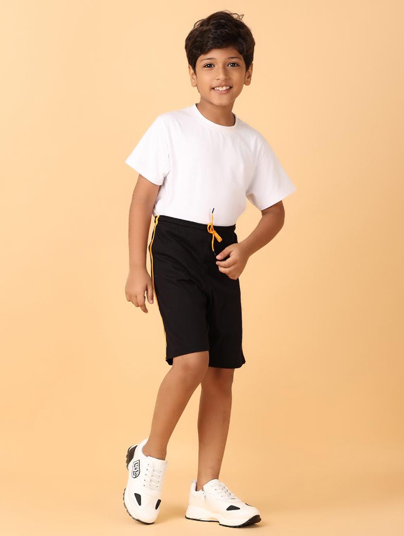 boys black solid shorts - 21502286 - Standard Image - 4