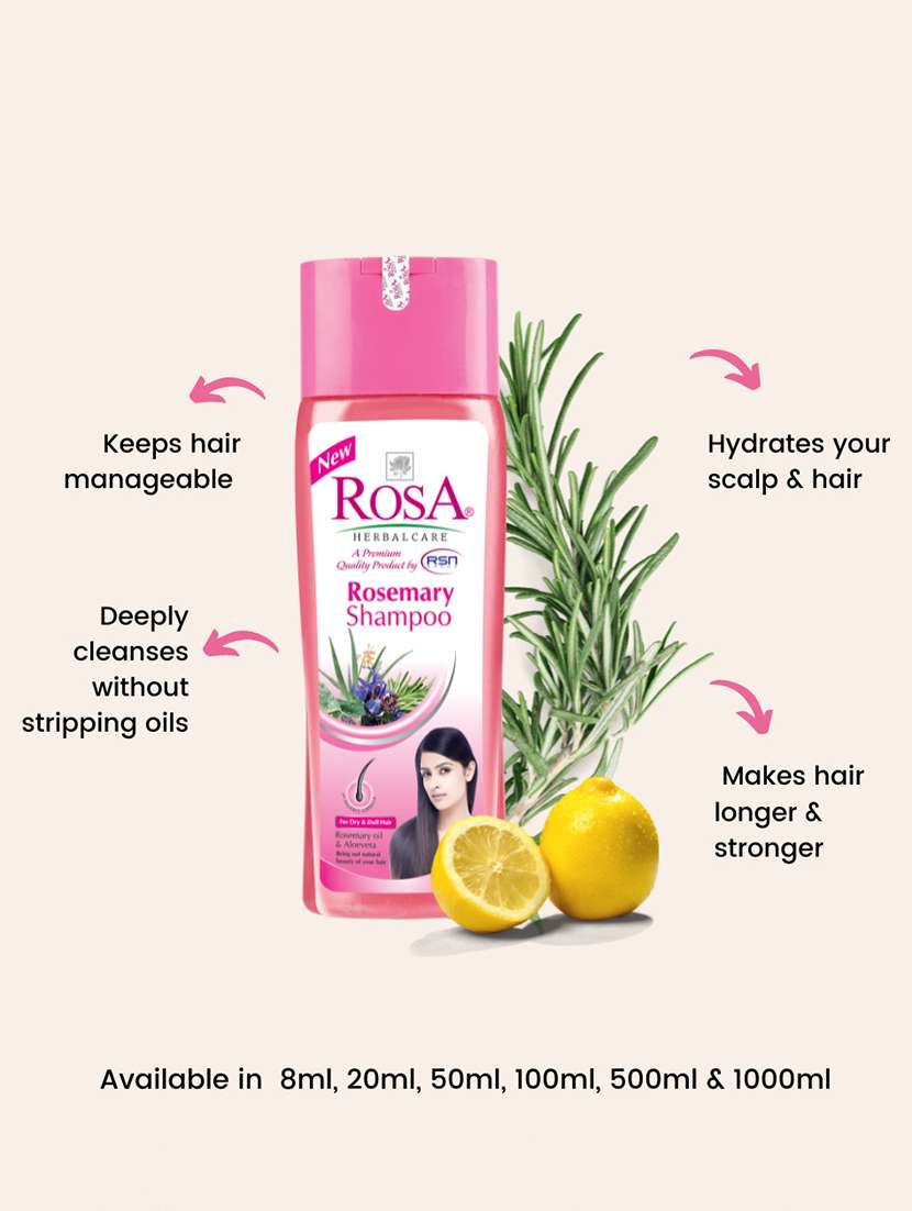 rosa rosemary shampoo with rosemary oil & aloevera for dry and dull hair | herbal ingredient -500 ml - 21502348 -  Standard Image - 1