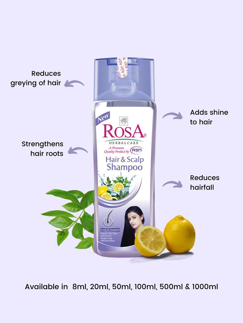 rosa hair & scalp shampoo with tea tree oil & lemon l dirt control dandruff from the scalp -500 ml - 21502354 -  Standard Image - 1