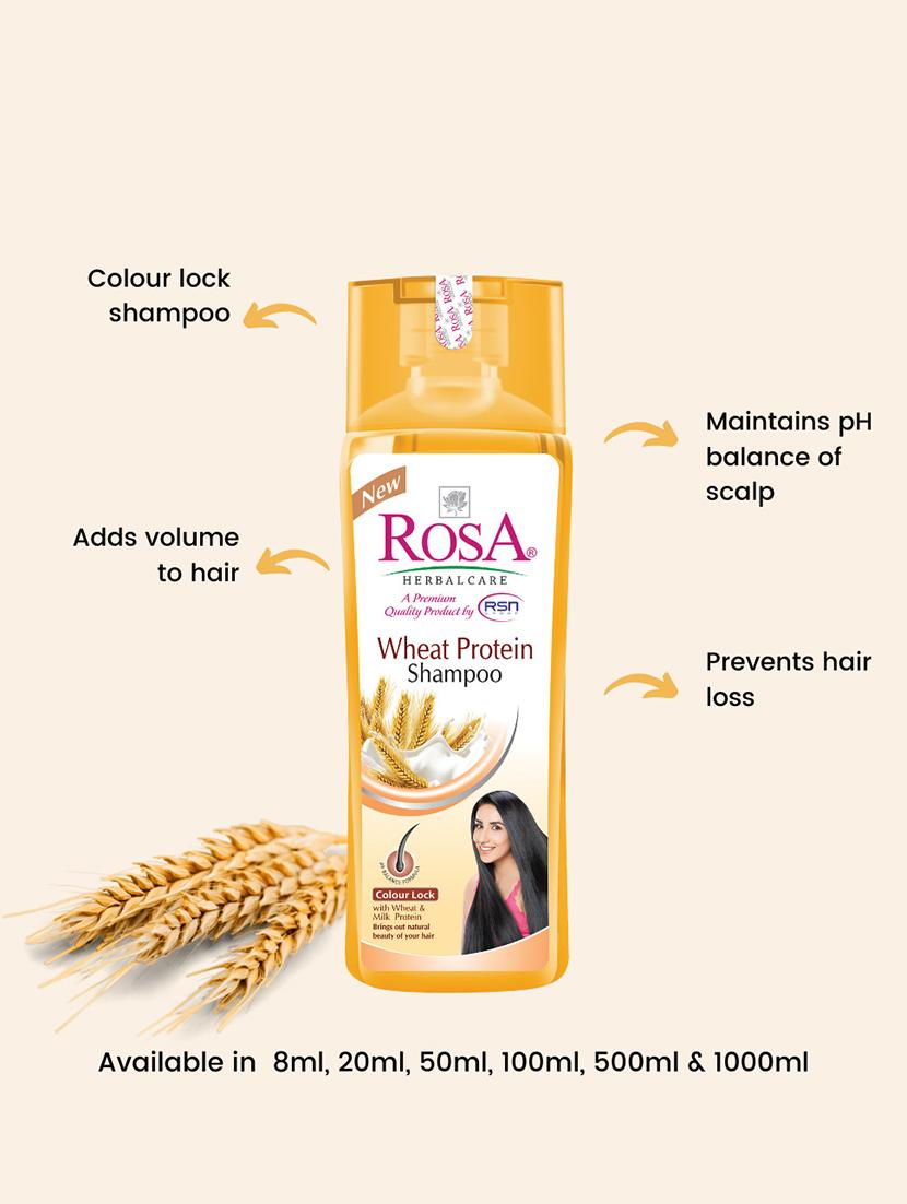 rosa wheat protien shampoo with milk protiens l natural & herbal ingredients i unisex -500 ml - 21502356 - Standard Image - 1