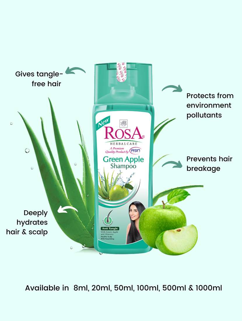 rosa green apple shampoo with amla, shikakai, reetha i natural & herbal ingredient i unisex -1000 ml - 21502359 - Standard Image - 1