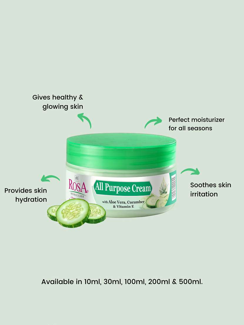 rosa all purpose cream with aloe vera, cucumber & vitamin e i moisturizing and soothing , - 21502361 -  Standard Image - 1