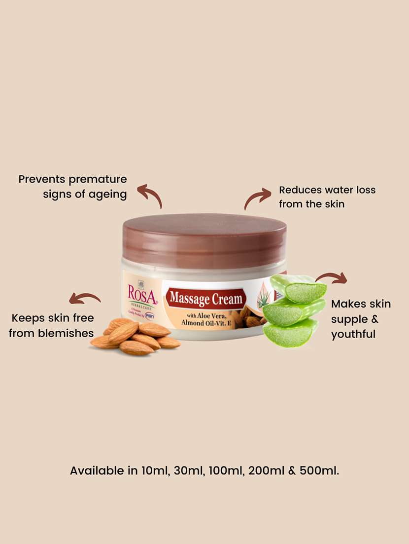 rosa massage cream with aloe vera , almond & vitamin -e - 21502370 -  Standard Image - 1