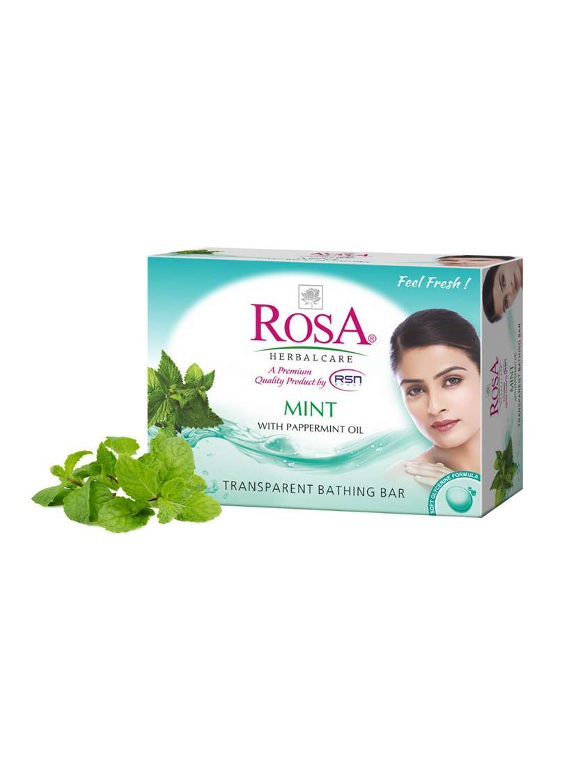 rosa transparent mint gel soap with pappermint oil i skin conditioners - 21502378 -  Standard Image - 1