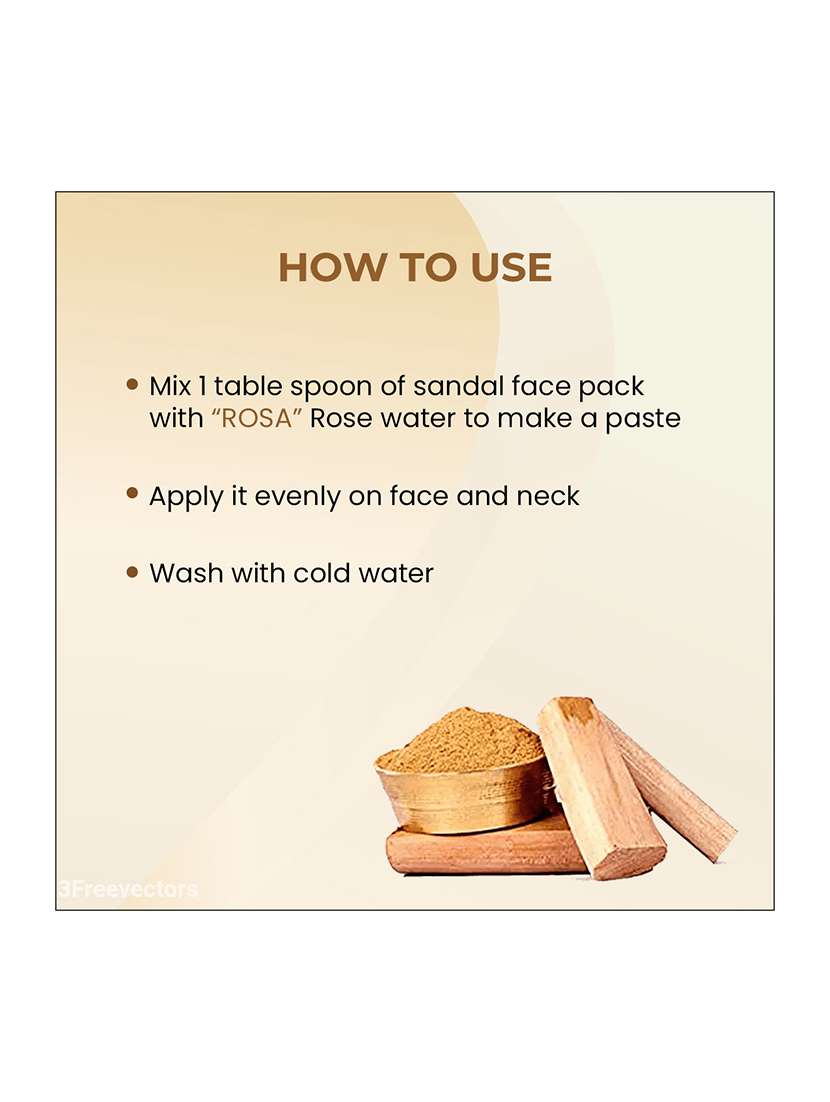 rosa sandal face pack for glowing skin i calming,acne control - 21502405 -  Standard Image - 4
