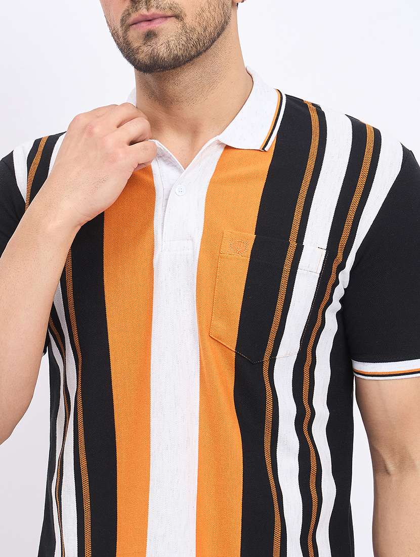 men polo neck striped t-shirt - 21502492 -  Standard Image - 4