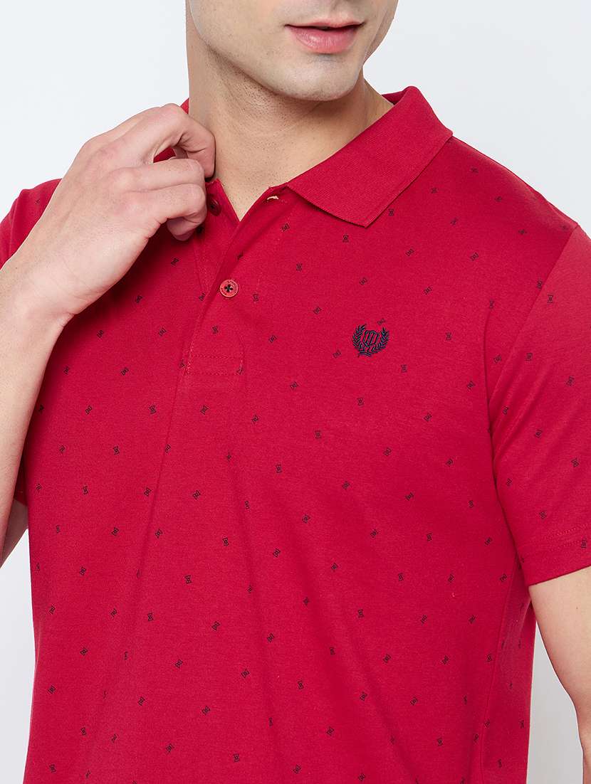 men polo neck printed t-shirt - 21502500 -  Standard Image - 4