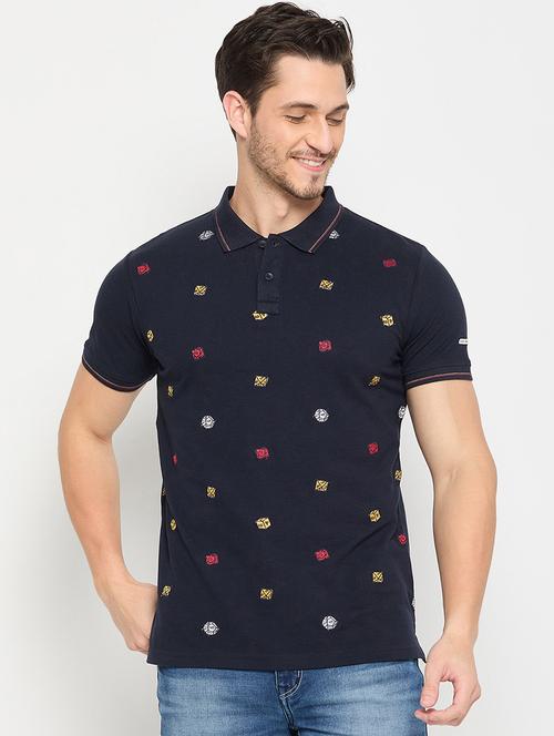 men polo neck printed t-shirt - 21502523 - Standard Image - 0