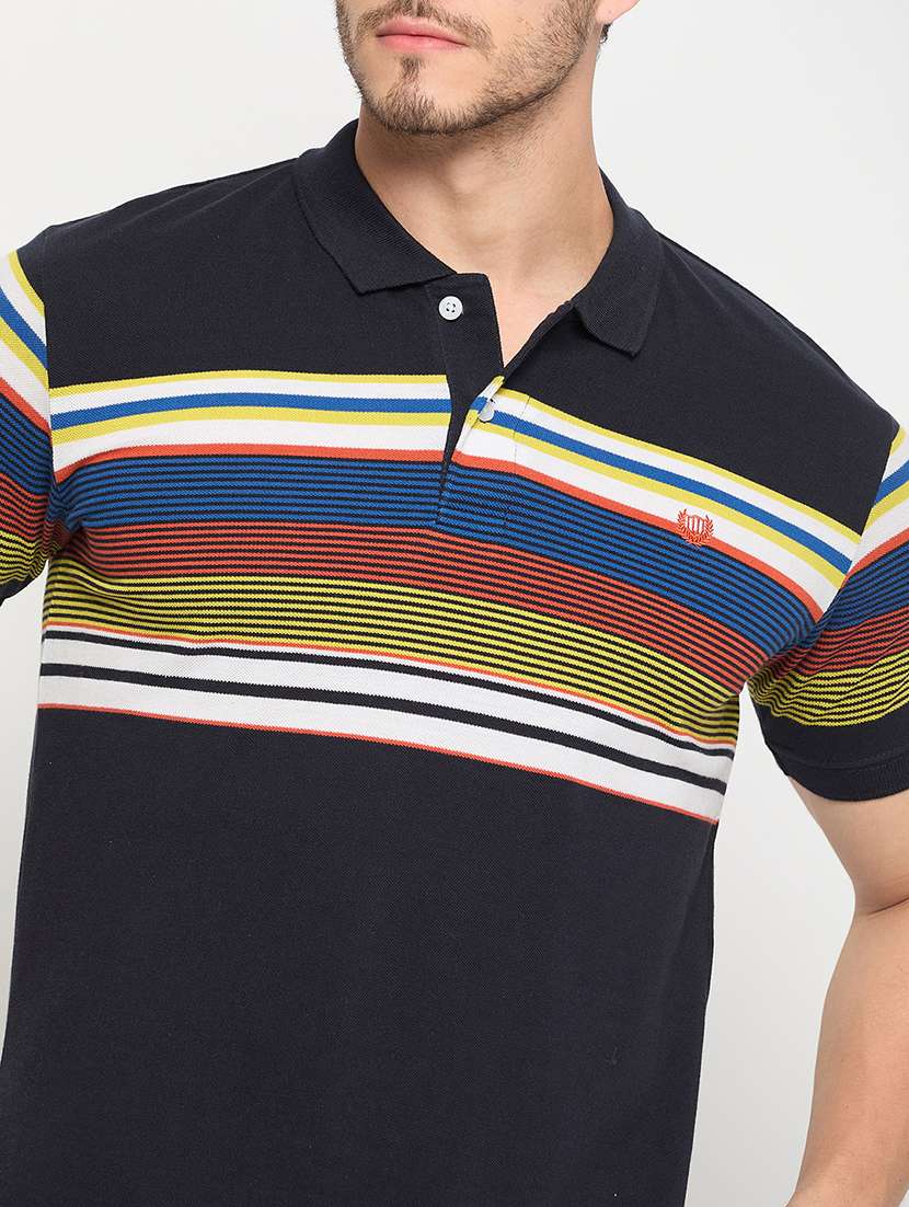 men polo neck striped t-shirt - 21502543 -  Standard Image - 4