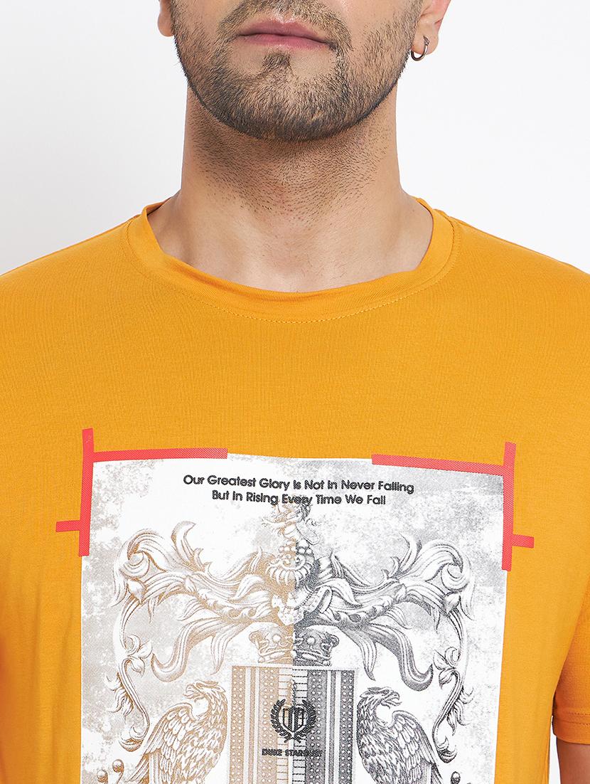 men round neck front print t-shirt - 21502551 - Standard Image - 4