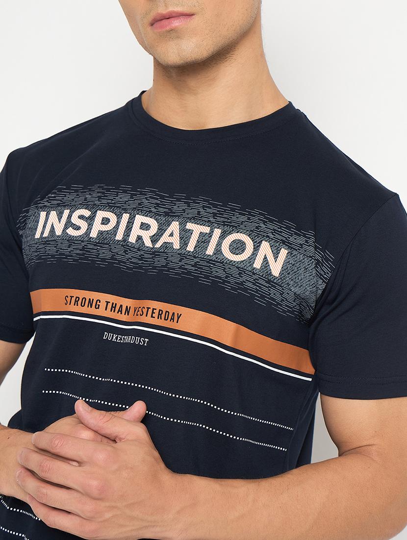 men round neck front printed t-shirt - 21502556 - Standard Image - 4