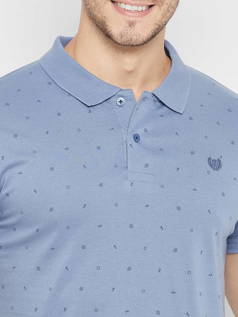 men polo neck printed t-shirt - 21502564 -  Standard Image - 4