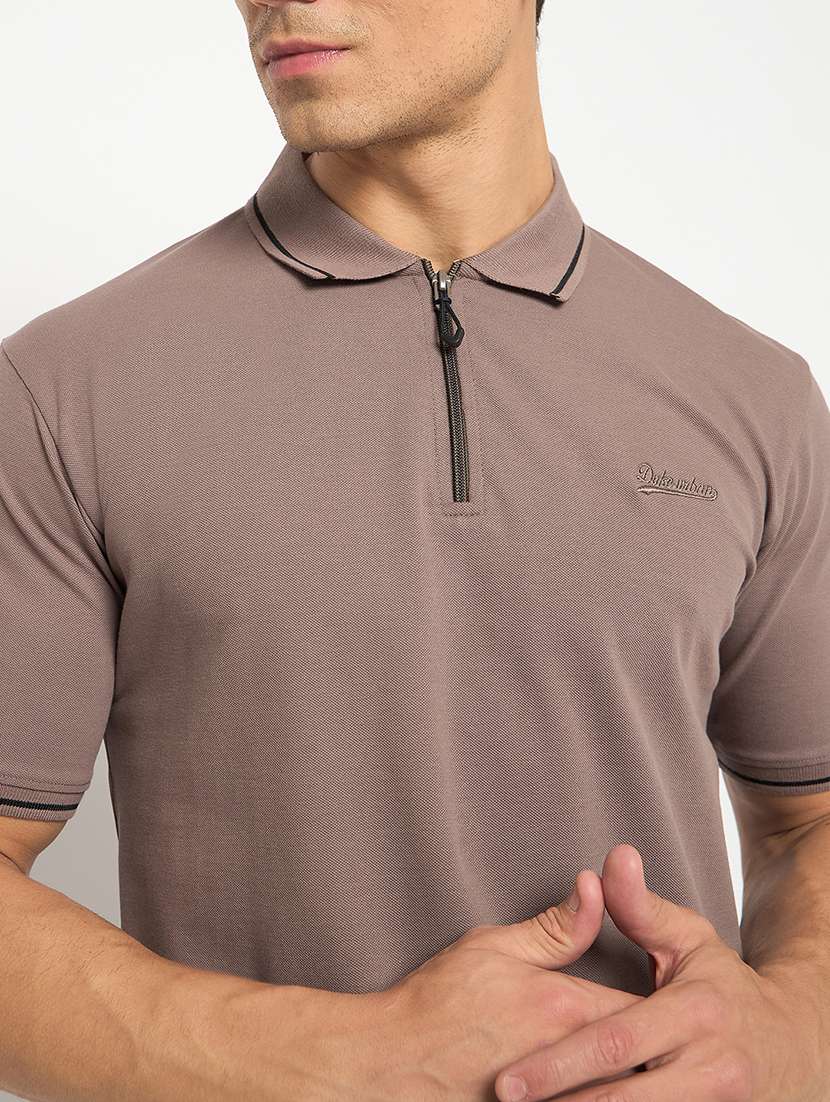 men polo neck plain t-shirt - 21502577 -  Standard Image - 4