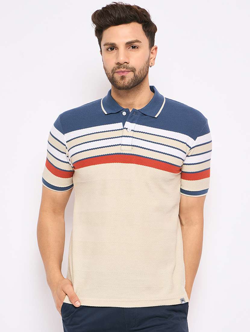 men polo neck printed t-shirt