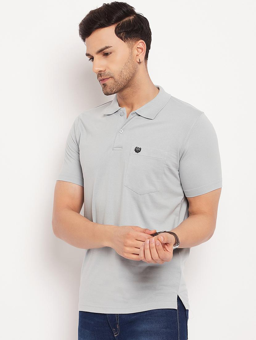 men polo neck plain t-shirt - 21502587 - Standard Image - 1