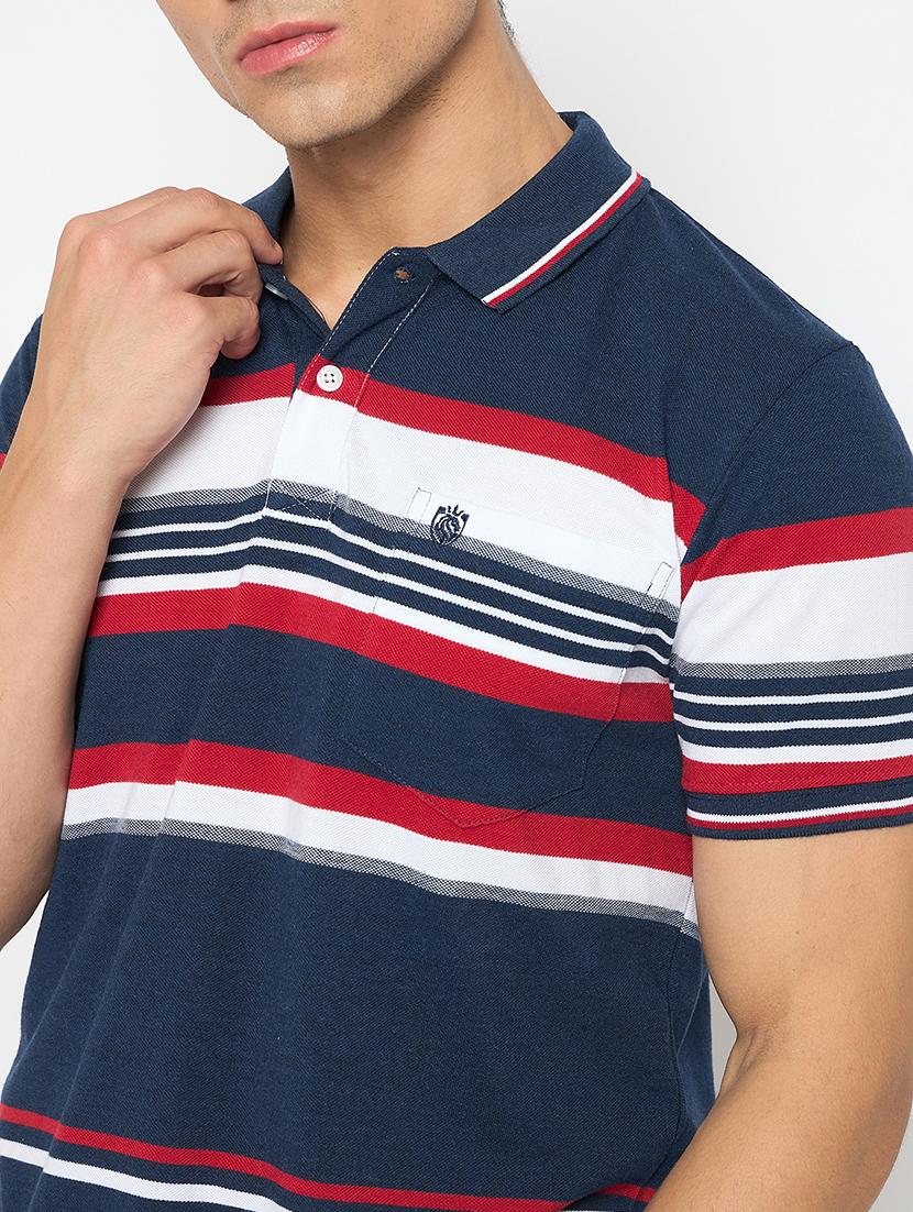 men polo neck striped t-shirt - 21502592 - Standard Image - 4