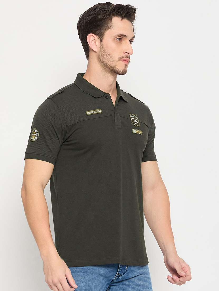 men polo neck plain t-shirt - 21502593 -  Standard Image - 1