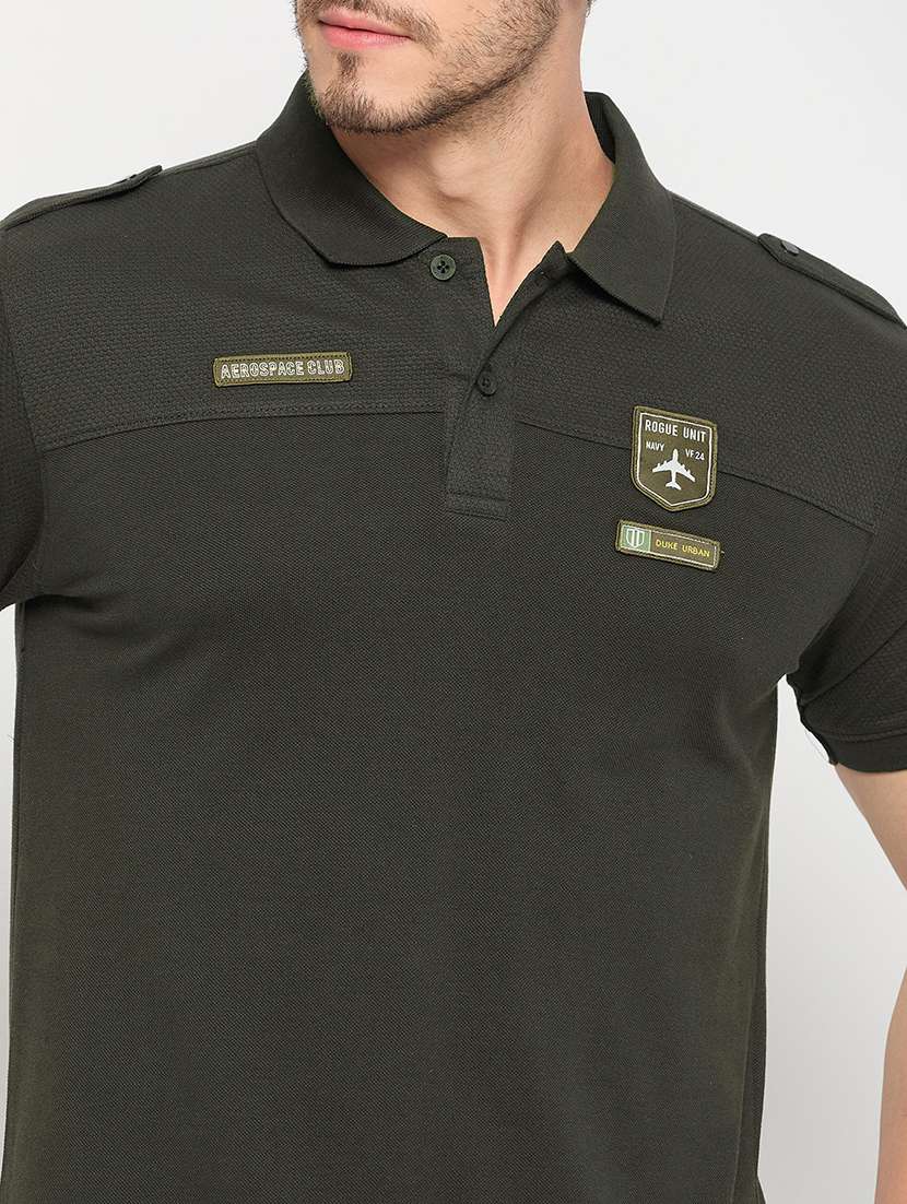 men polo neck plain t-shirt - 21502593 -  Standard Image - 4