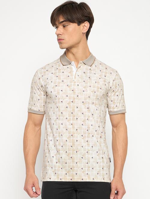 men polo neck printed t-shirt - 21502606 - Standard Image - 0