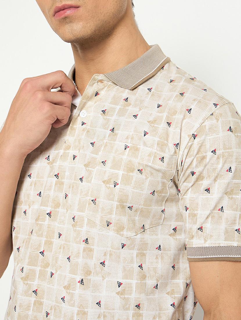 men polo neck printed t-shirt - 21502606 - Standard Image - 4