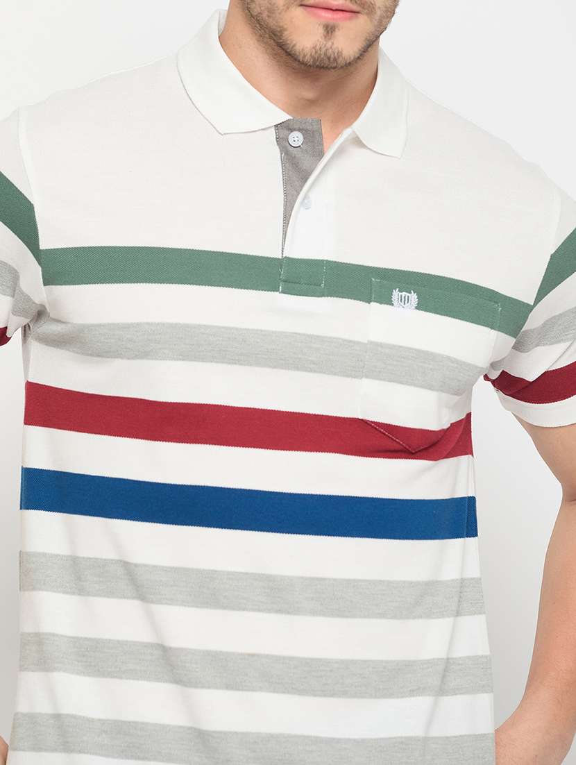 men polo neck striped t-shirt - 21502627 -  Standard Image - 4