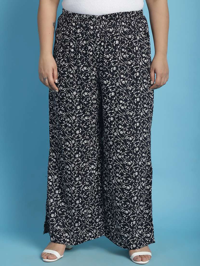 women high-rise printed wide leg trouser - 21502794 - Zoom Image - 0