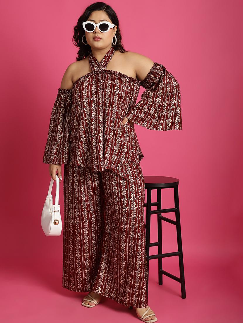 women high-rise printed wide leg trouser - 21502795 - Standard Image - 4