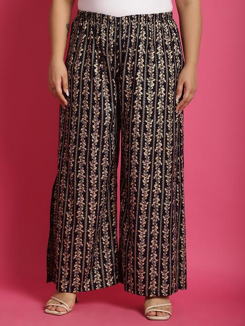 women high-rise printed wide leg trouser - 21502797 -  Standard Image - 0