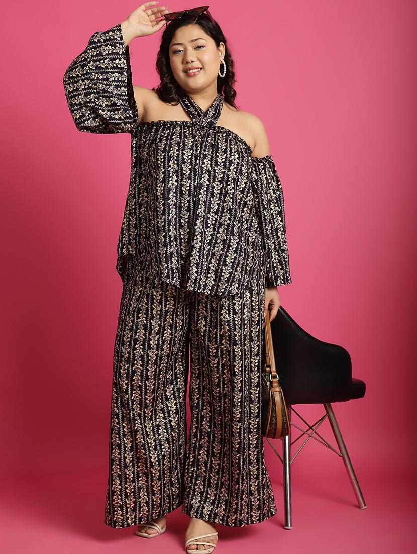 women high-rise printed wide leg trouser - 21502797 - Standard Image - 4
