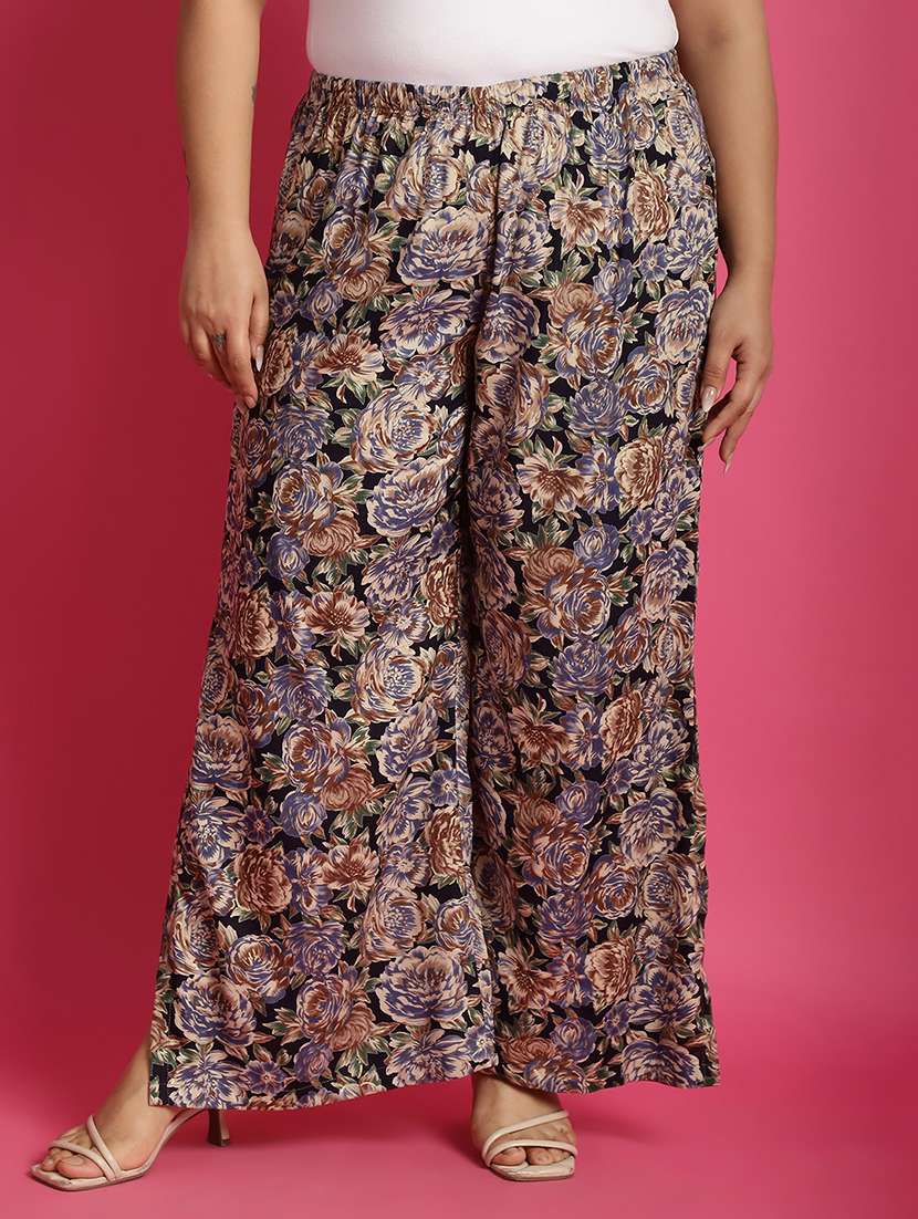 women high-rise printed wide leg trouser - 21502798 -  Zoom Image - 0