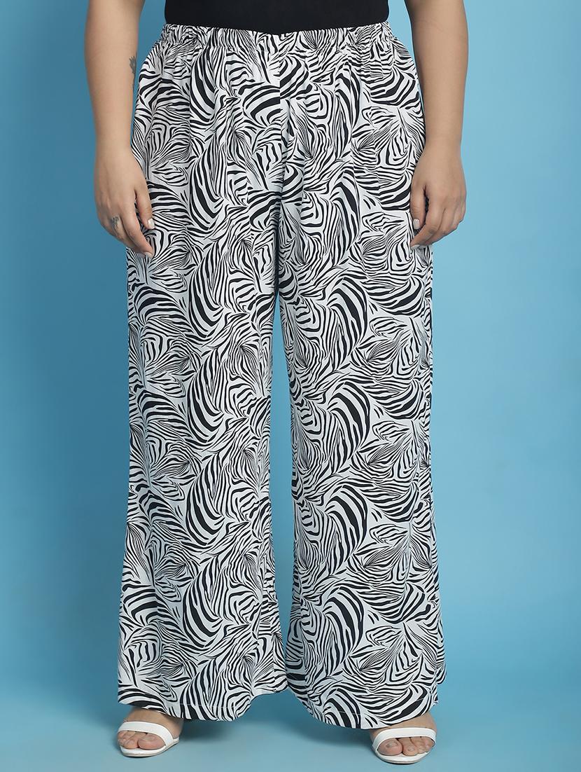 women high-rise printed wide leg trouser - 21502802 - Zoom Image - 0