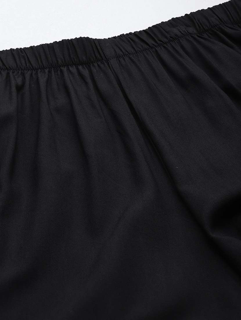 women high-rise solid wide leg trouser - 21502809 -  Standard Image - 4