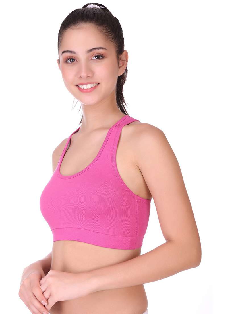 women solid full coverage sports bra - 21502848 -  Standard Image - 1