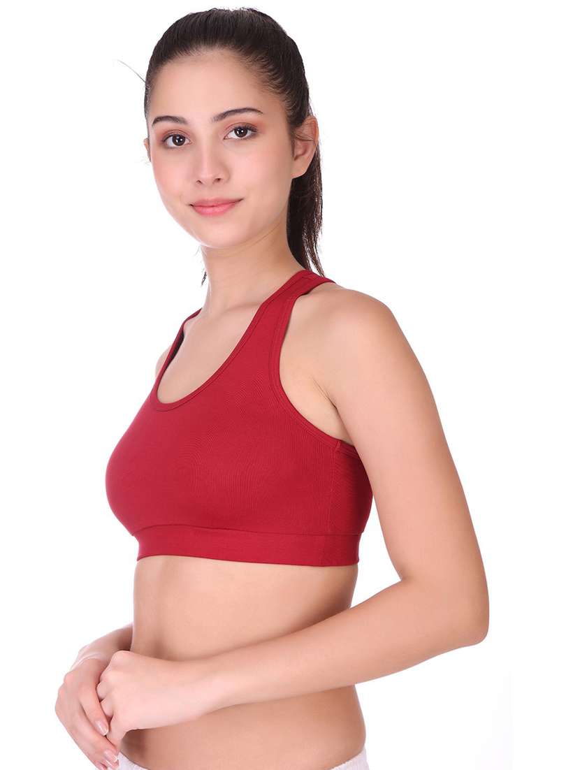 women solid full coverage sports bra - 21502849 -  Standard Image - 1