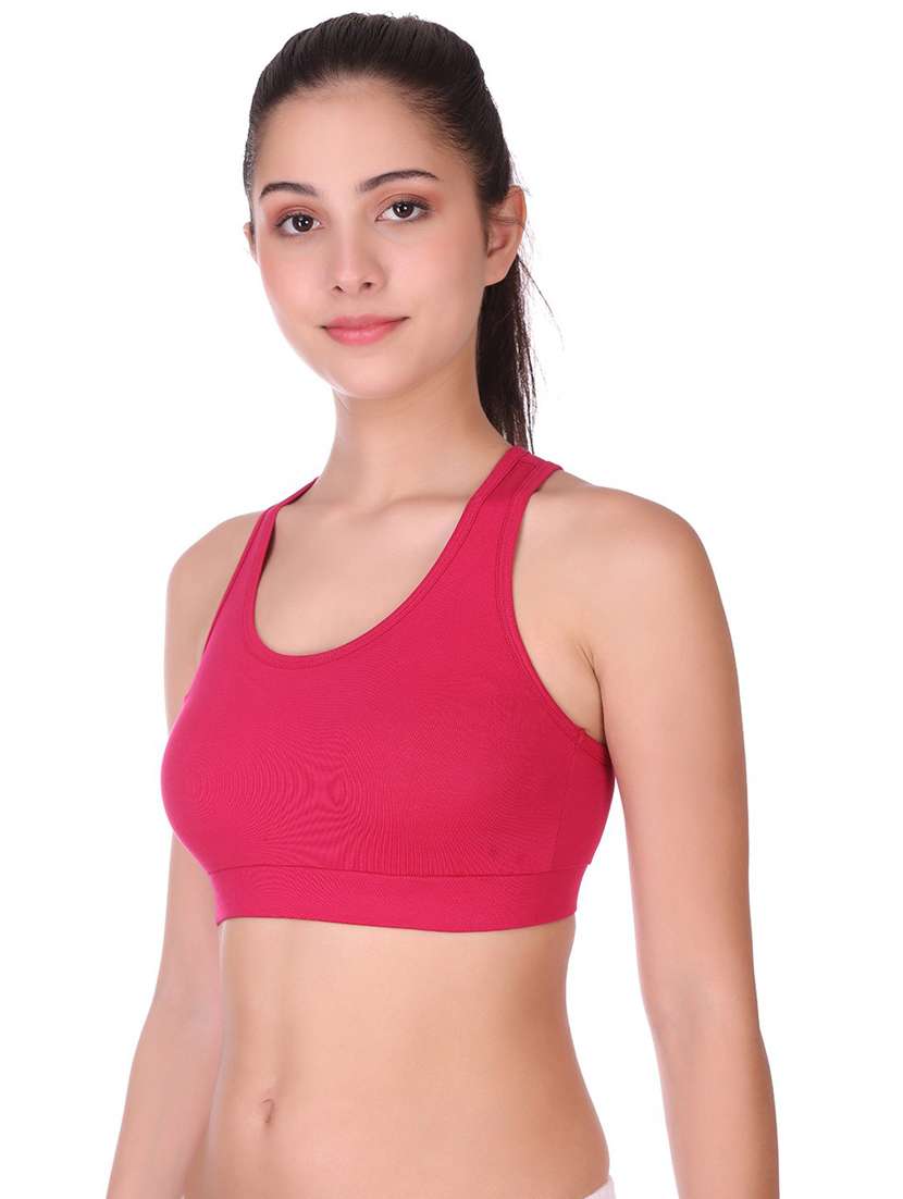 women solid full coverage sports bra - 21502851 -  Standard Image - 1