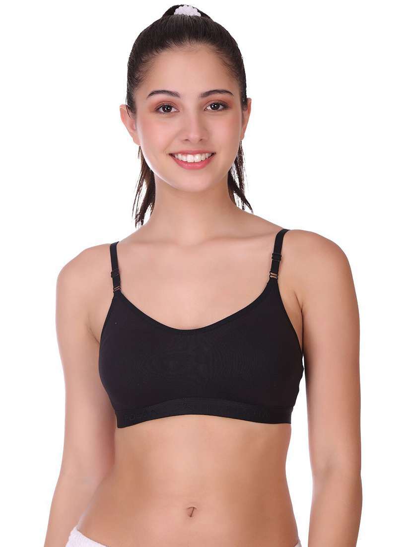 women solid full coverage sports bra