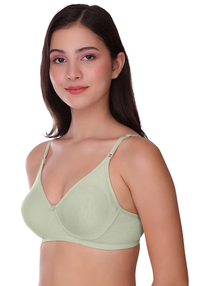 women solid cotton regular bra - 21502903 -  Standard Image - 1