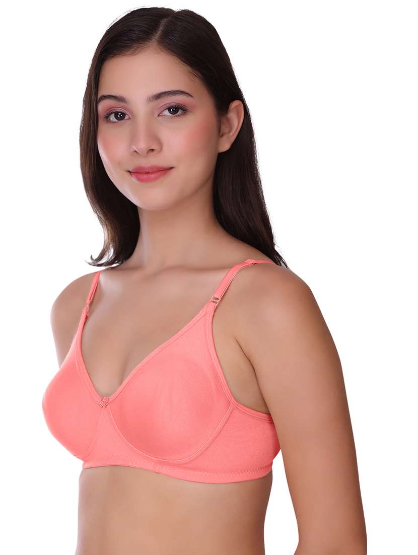 women solid cotton regular bra - 21502904 -  Standard Image - 1