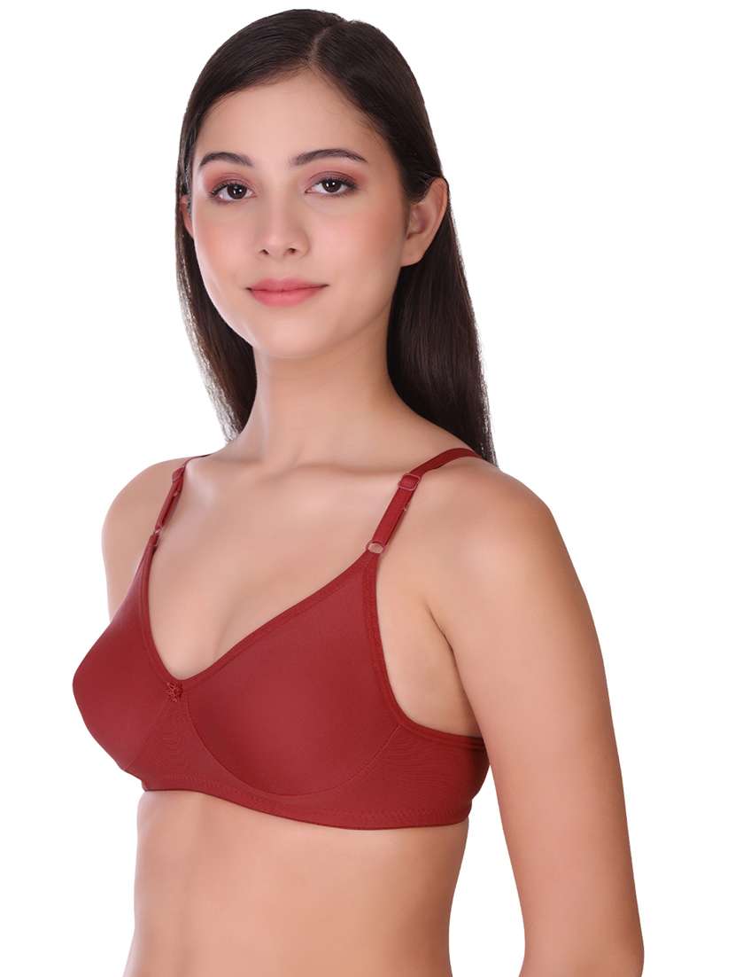 women solid full coverage cotton t-shirt bra - 21502920 -  Standard Image - 1