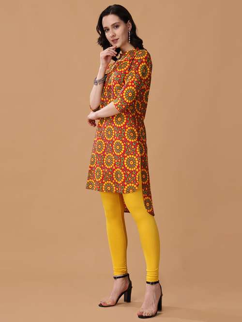 women red printed high-low kurta - 21503014 -  Standard Image - 0