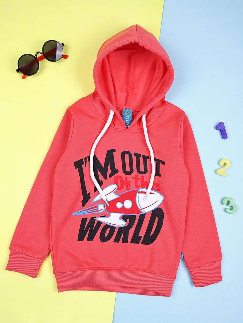 boys front print long sleeve sweatshirt