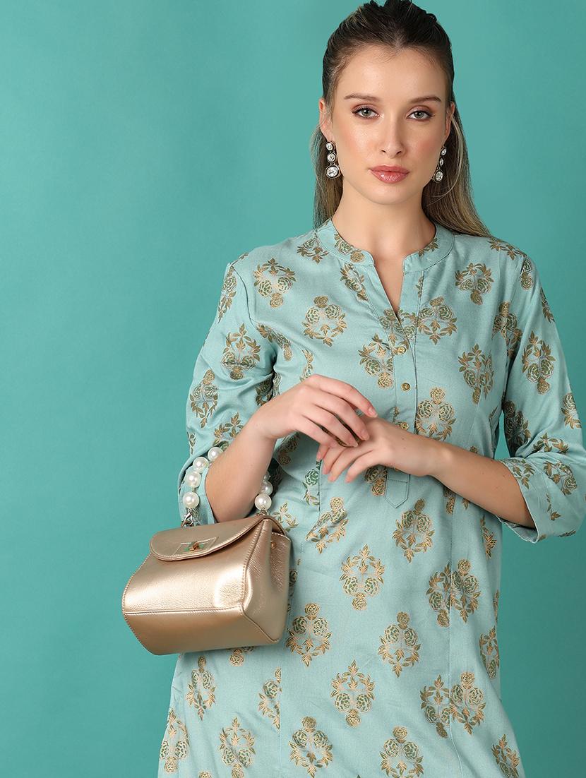 women green floral a-line kurta - 21503406 - Standard Image - 4