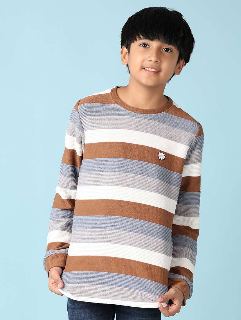 boys long sleeves striped t-shirt