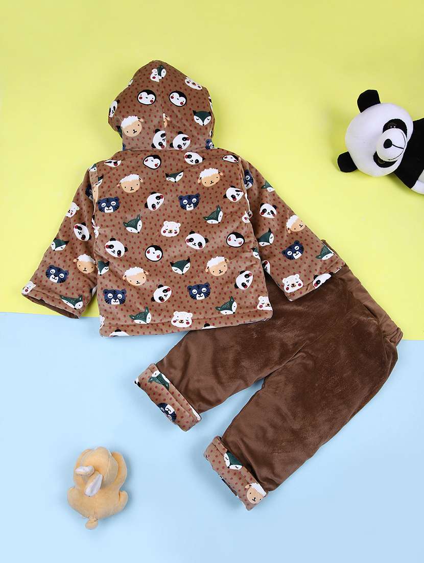 boys printed winterwear full length set - 21503464 -  Standard Image - 1