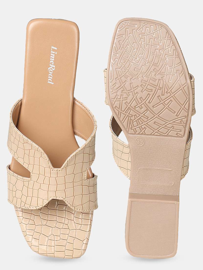women beige slip on sandal - 21503494 -  Standard Image - 4