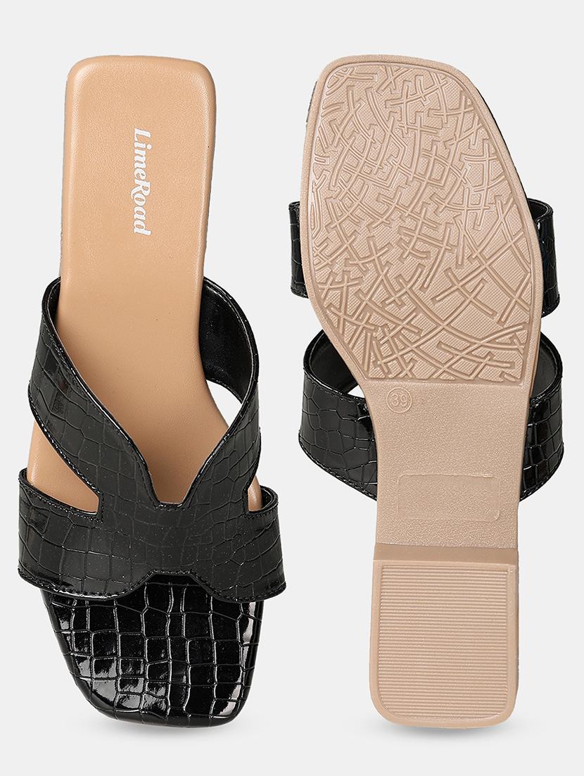 women black slip on sandal - 21503495 - Standard Image - 4