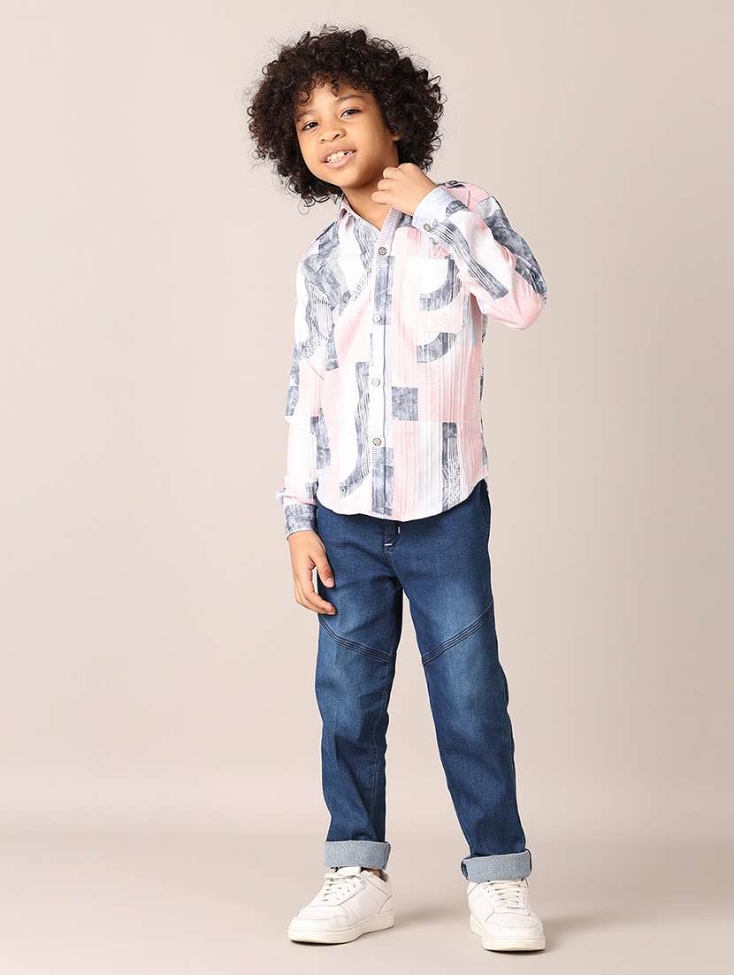 boys printed casual wear full length set - 21503574 -  Standard Image - 1