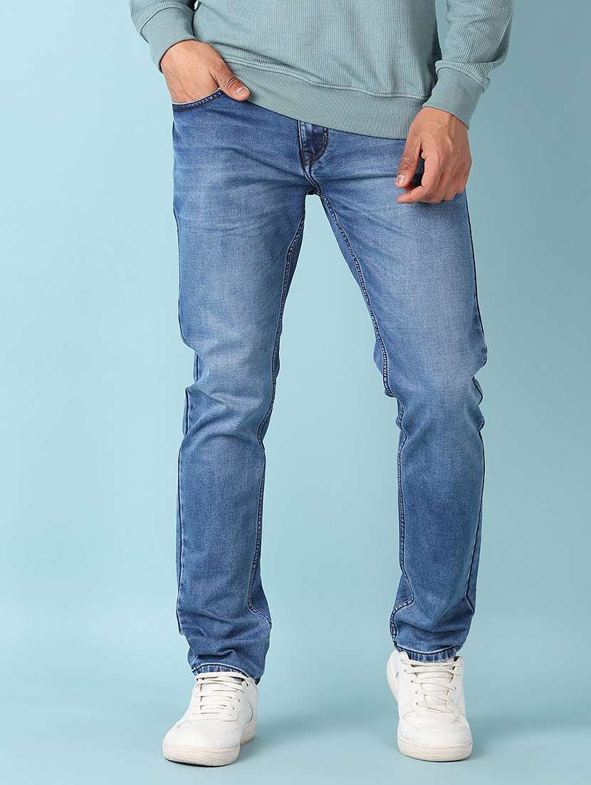 men solid mid rise slim fit jean - 21503577 - Standard Image - 1